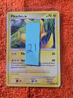 2008 Pokemon Diamond and Pearl Stormfront #70 Pikachu, C, NF/H, cd21 - Image 3