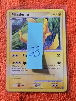 2008 Pokemon Diamond and Pearl Stormfront #70 Pikachu, C, NF/H, cd23 - Image 3