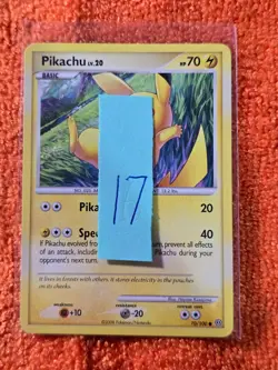 2008 Pokemon Diamond and Pearl Stormfront #70 Pikachu, C, NF/H, cd17 - Image 3