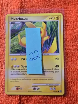 2008 Pokemon Diamond and Pearl Stormfront #70 Pikachu, C, NF/H, cd22 - Image 3