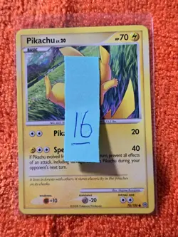 2008 Pokemon Diamond and Pearl Stormfront #70 Pikachu, C, NF/H, cd16 - Image 3