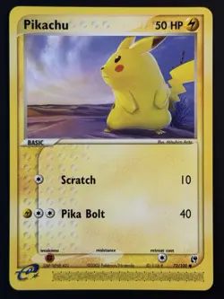 Pokemon Pikachu 72/100 EX Sandstorm - LP - Image 1