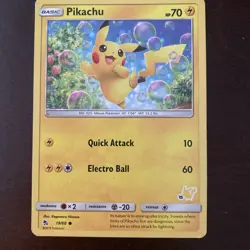 Pokemon TCG Pikachu 19/68 Battle Academy 2020 Stamp #15 Z17 - Image 1