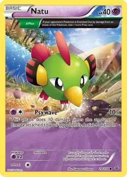 Natu (Delta) 28/108 Reverse Holo XY - Roaring Skies Pokemon Card - Image 1