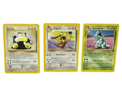 Pokemon Jungle Rare Card Lot Snorlax 27/64 Pidgeot 24/64 Nidoqueen 23/64 WOTC 99 - Image 1