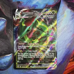 Pokemon TCG Rayquaza VMAX Evolving Skies Holo Ultra Rare Card 111/203 - Image 1