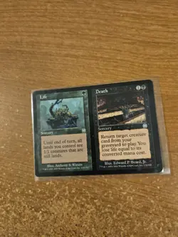 MAGIC THE GATHERING APOCALYPSE UNCOMMON LIFE/DEATH MODERATELY PLAYED - Image 1