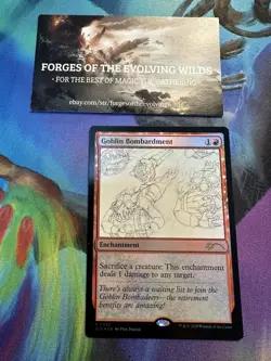 Goblin Bombardment Secret Lair Foil Artist Series Phil Foglio Sketch 7022 - Image 1