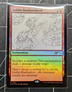 Goblin Bombardment - FOIL - Phil Foglio Sketch Secret Lair, NM - Image 1