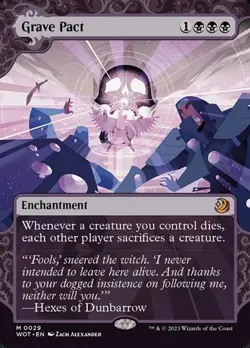 Grave Pact - Foil Extended Art Showcase WOT NM MTG - Image 1