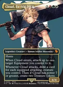 Cloud, Ex-SOLDIER (#202) - Foil Extended Art FIC NM MTG - Image 1