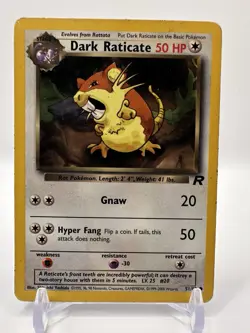 DARK RATICATE - 51/82 - Team Rocket - Pokemon Card - MP - Image 1
