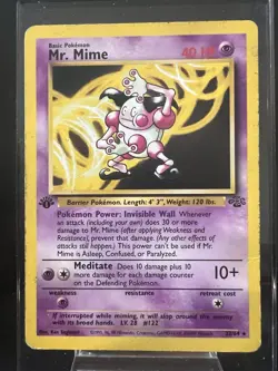 Pokemon TCG Mr. Mime 22/64 Rare Jungle Regular Non Holo - Image 1