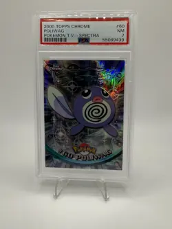 2000 Topps Chrome Pokemon T.V. #60 POLIWAG PSA 7 NM - Image 1