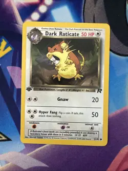 Pokemon TCG - Dark Raticate 51/82 Team Rocket Regular 1st Edition - LP - Image 1
