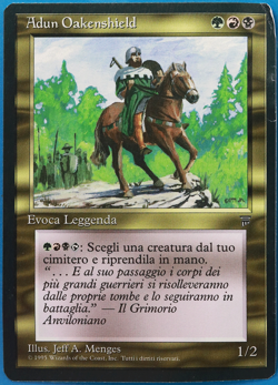 Adun Oakenshield Legends (ITALIAN) HP/DAMAGED (Reserved List MTG Card) (506206) - Image 1