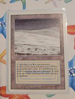 MtG Tundra 3rd Edition Revised Dual Land Reserved List Magic the Gathering Card - Image 1