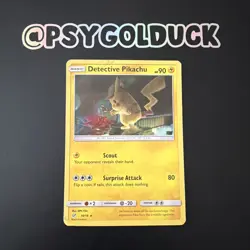 Pokemon Card Detective Pikachu Holo Rare 10/18 HP A1 - Image 1