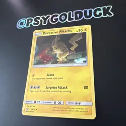 Pokemon Card Detective Pikachu Holo Rare 10/18 HP A1 - Image 2