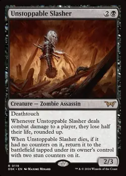 🧙Unstoppable Slasher R 0119 Foil DSK Duskmourn House Of Horror MTG - Image 1