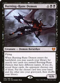 Burning-Rune Demon Kaldheim Foil - Image 1