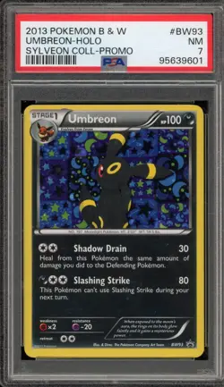 Pokemon Umbreon Sylveon Coll. Black Star Holo Promo BW93 PSA 7 - Image 1