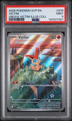 2025 POKEMON SVP VICTINI ILLUSTRATION PROMO 208 VICTINI - PSA 9 - MINT - Image 1
