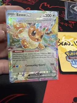 Pokemon TCG Eevee EX Prismatic Evolutions Double Rare Holo Card 075/131 SV - Image 2