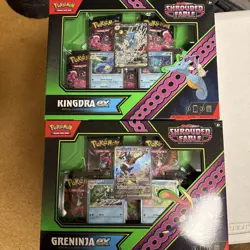 Pokemon TCG: Shrouded Fable, Set of Greninja and Kingdra EX Boxes Sealed - Image 1