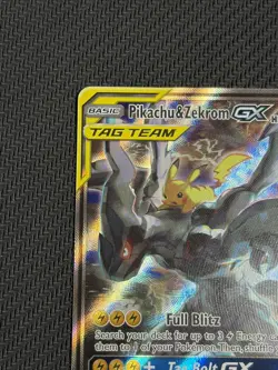 Pikachu & Zekrom GX Sun Moon Team Up SM168 Holo Promo Pokemon TCG - Image 2