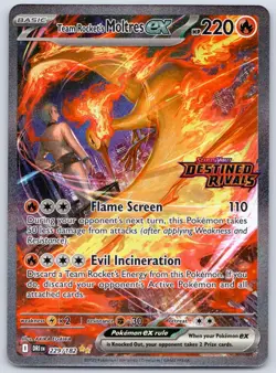 Team Rocket's Moltres ex (Destined Rivals Stamp) 229/182 (NM) - Pokemon TCG - Image 1