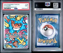 2024 Pokemon Tatsugiri 186/167 Illustration Rare PSA 9 - Image 3