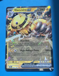 Electivire EX 069/182 Double Rare Holo Card Sv10 Destined Rivals Pokemon TCG NM - Image 1