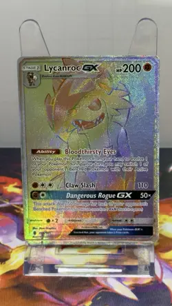 Pokemon Lycanroc GX Holo Secret Rare Sm-Guardians Rising 156/145 EX NM!!!! - Image 2