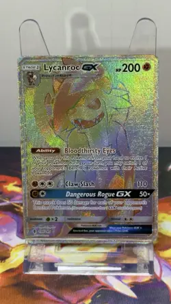 Pokemon Lycanroc GX Holo Secret Rare Sm-Guardians Rising 156/145 EX NM!!!! - Image 3