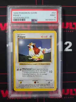 1999 Pokemon Pidgey Base Set Shadowless #57 PSA 9 - Image 1