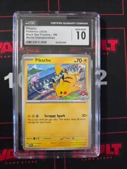 2024 Pokemon Pikachu World Championships Black Star Promo #190 CGC 10 - Image 1