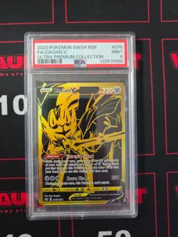 2020 Pokemon Zacian V #076 Full Art Black Star Promo UPC PSA 9 - Image 1