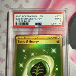 2021 Pokemon TCG Fusion Strike Grass Energy Secret Gold 283/264 PSA 9 Mint - Image 2