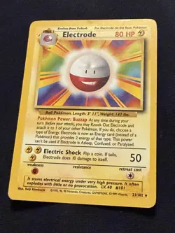 Pokemon Electrode 21/102 Base Set Regular Lightly/Moderately Played - Image 1