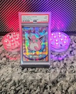 Wigglytuff *TEKNO* 2000 Pokemon Topps Chrome TV #40 PSA 9 NM-MT RARE POP 17🔥🔥 - Image 1