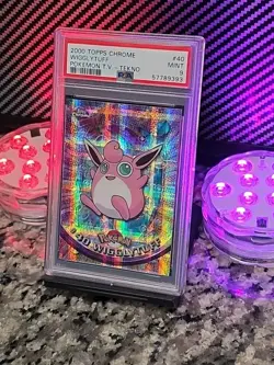 Wigglytuff *TEKNO* 2000 Pokemon Topps Chrome TV #40 PSA 9 NM-MT RARE POP 17🔥🔥 - Image 2