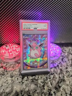 Wigglytuff *TEKNO* 2000 Pokemon Topps Chrome TV #40 PSA 9 NM-MT RARE POP 17🔥🔥 - Image 4