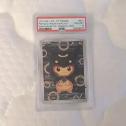 Pokemon Poncho-Wearing Pikachu XY-P 231/XY-P Holo Common Japanese PSA 10 - Image 1