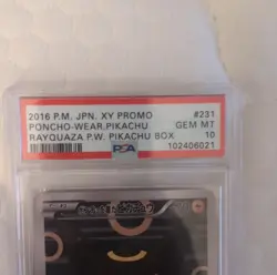 Pokemon Poncho-Wearing Pikachu XY-P 231/XY-P Holo Common Japanese PSA 10 - Image 3