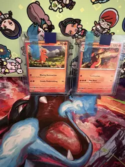 Pokemon Charmander 004/165 & Charmeleon 005/165 Cosmos Holo Promos NM - Image 1