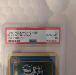 Pokemon Blastoise Base Set Shadowless 1st Edition Holo Rare PSA 10 002/102 - Image 2