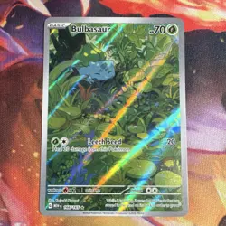 Pokemon TCG Bulbasaur 166/165 Illustration Rare Scarlet & Violet 151 Holo 2023 - Image 1