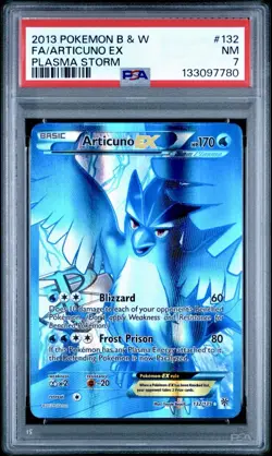 Pokemon TCG Articuno EX FA 132/135 B&W Plasma Storm PSA 7 NEAR MINT - Image 1