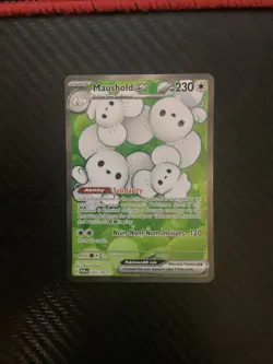 Pokemon Maushold ex 233/182 SV04: Paradox Rift Holographic NM - Image 1
